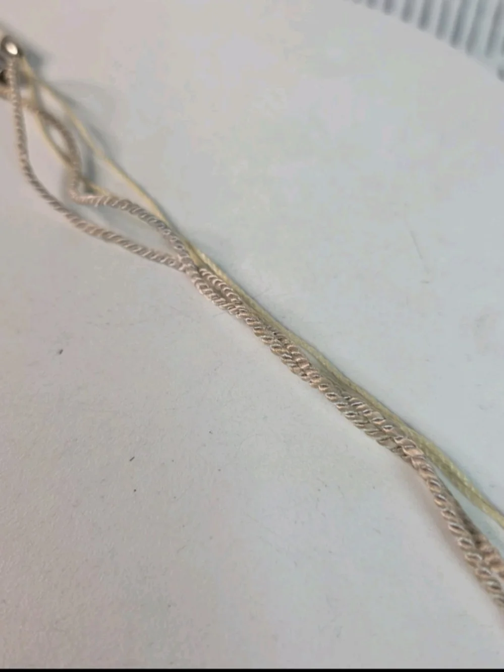 Vintage Pencil Pendant Necklaces - Cream and Silver